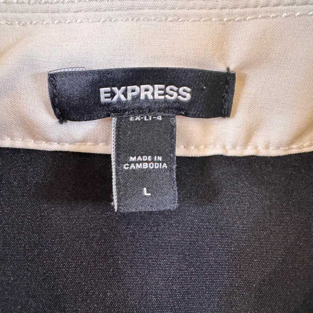 Luxury Parisian Old Money Yacht Club Black White Gold Button Quiet Luxe Sz L - Picture 4 of 10